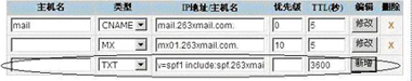 添加SPF记录